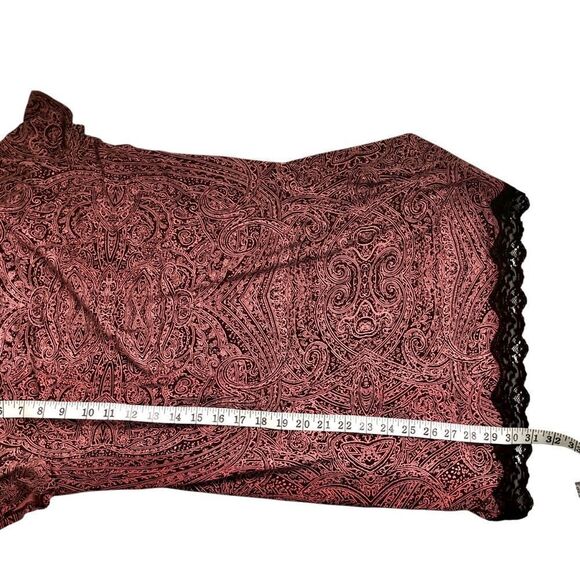 Soma COOL NIGHTS Short Sleeve Sleepshirt Pink & Brown Paisley Size Small - Picture 8 of 9